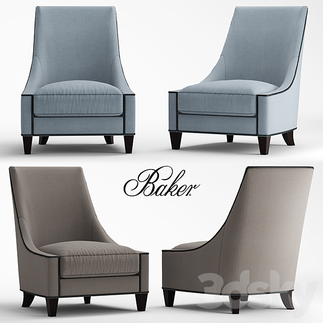 Armchair baker BEL AIR LOUNGE CHAIR 3DSMax File - thumbnail 1