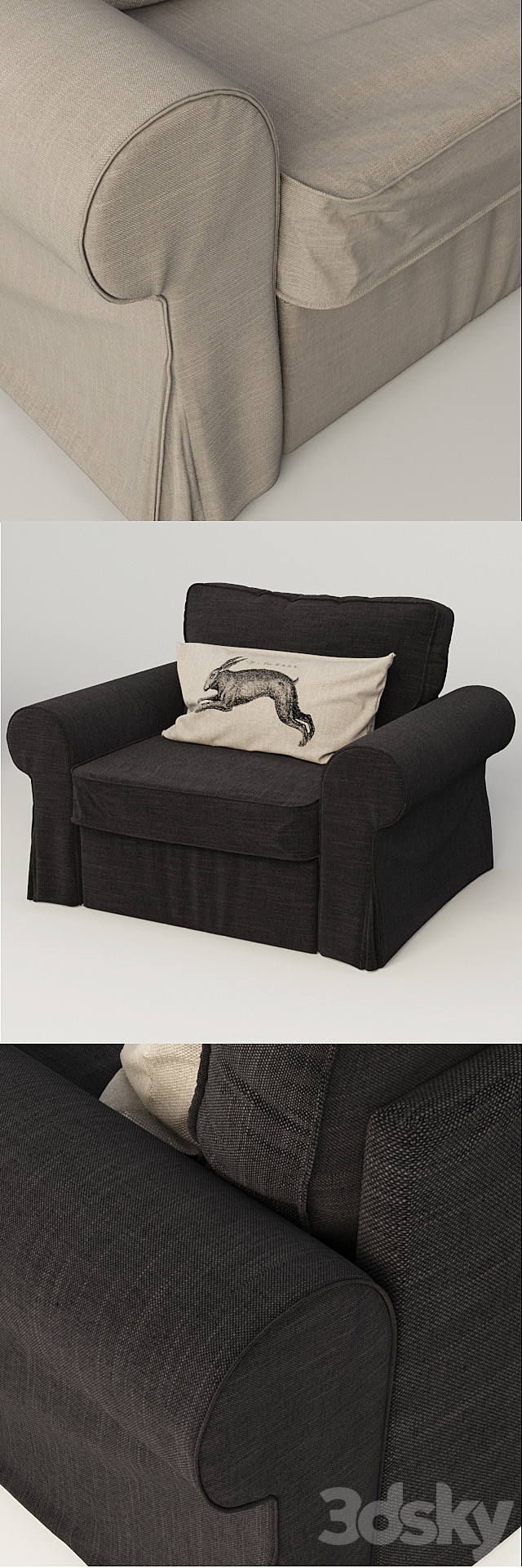 Armchair BAKKABRU 3DSMax File - thumbnail 2