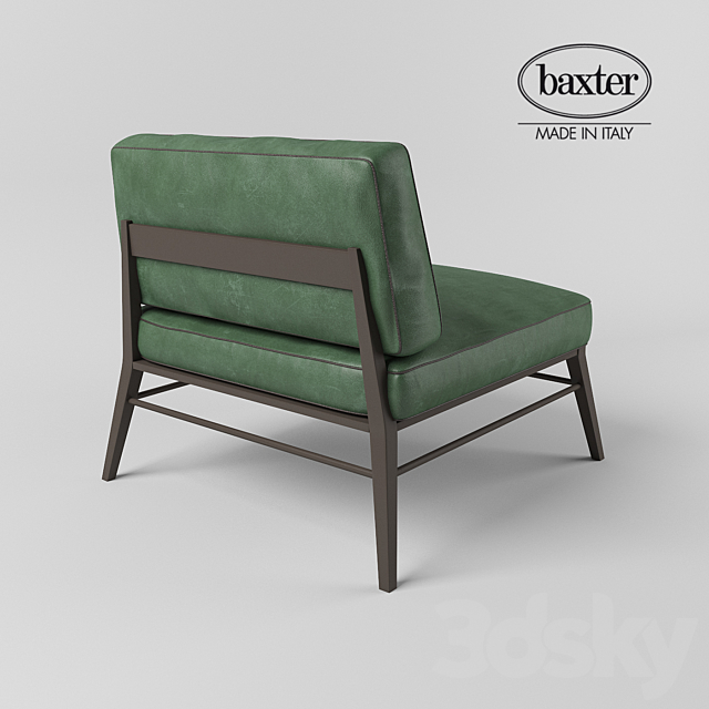 Armchair Baxter Godard Wood 3ds Max - thumbnail 2