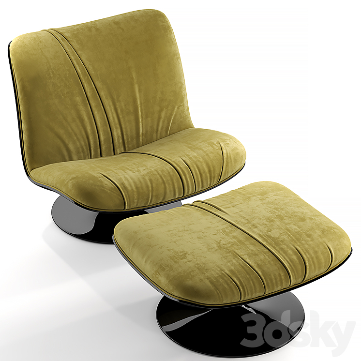 Armchair baxter marilyn 3DS Max - thumbnail 2