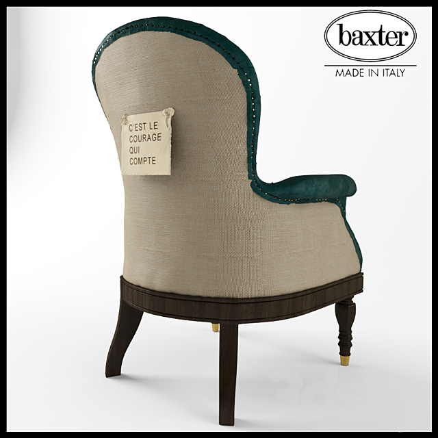 Armchair Baxter Ona 3ds Max - thumbnail 2