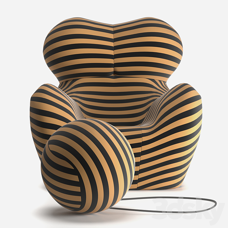 Armchair B&B Italia UP 50 3DS Max - thumbnail 1