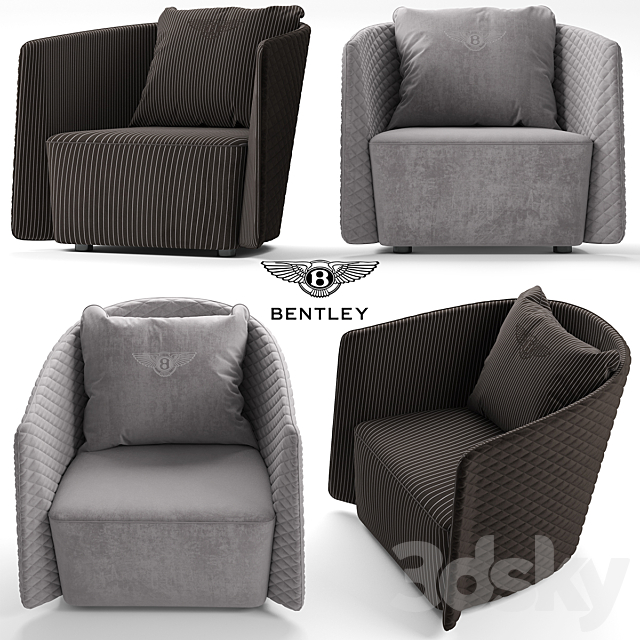 Armchair Bentley BUTTERFLY ARMCHAIR 3DSMax File - thumbnail 1