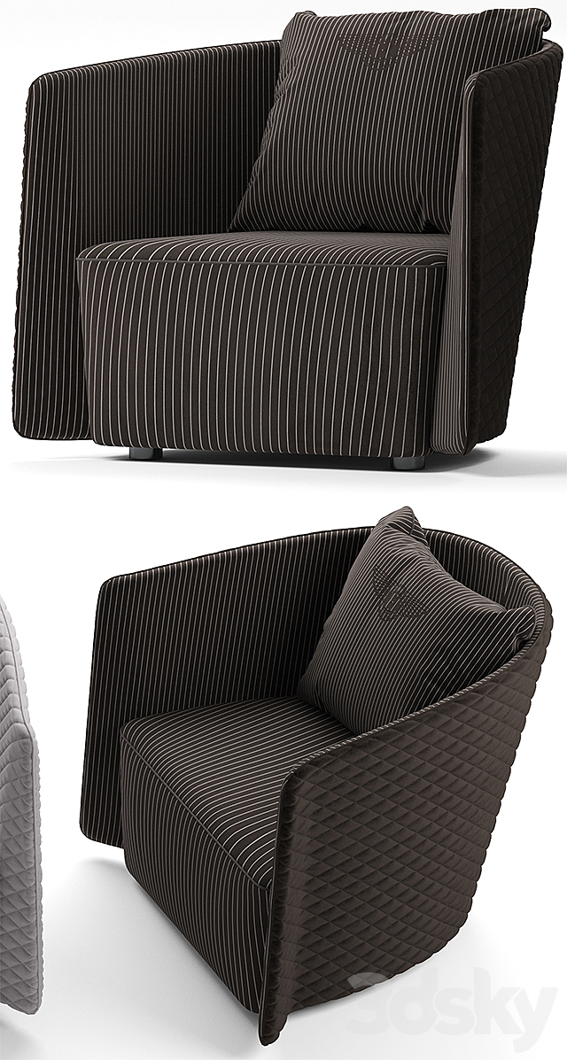 Armchair Bentley BUTTERFLY ARMCHAIR 3DSMax File - thumbnail 2