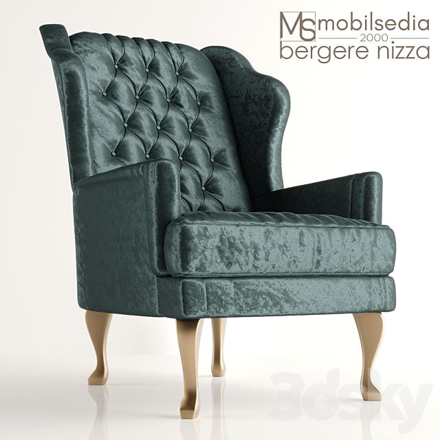 Armchair BERGERE NIZZA Mobilsedia 3ds Max - thumbnail 1