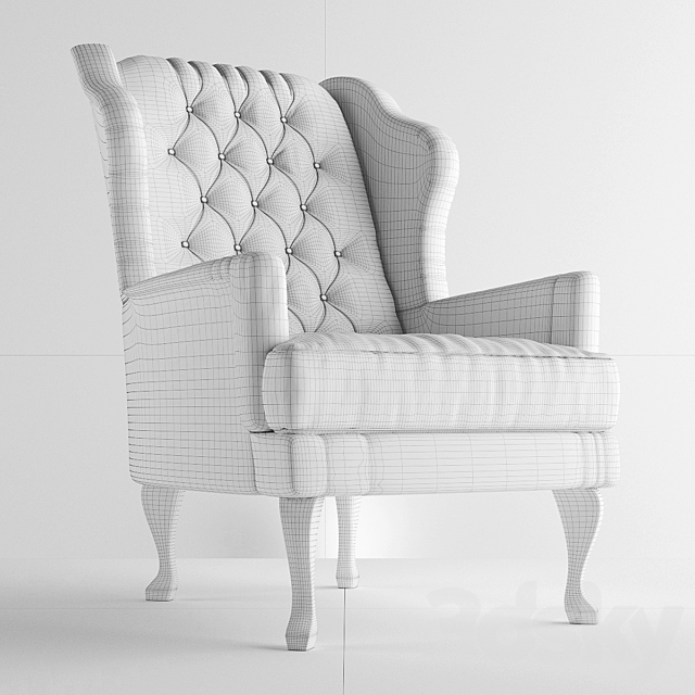 Armchair BERGERE NIZZA Mobilsedia 3ds Max - thumbnail 3