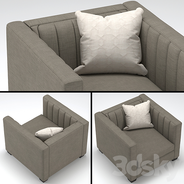 Armchair Bernhardt Noah 3DSMax File - thumbnail 2