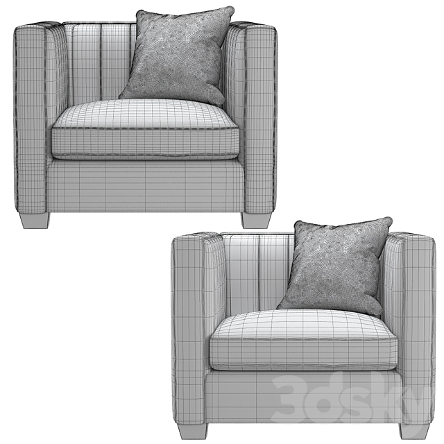 Armchair Bernhardt Noah 3DSMax File - thumbnail 3