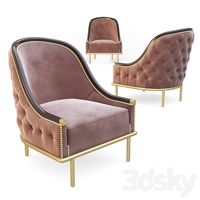 Armchair Bessa Deco 3ds Max - thumbnail 1