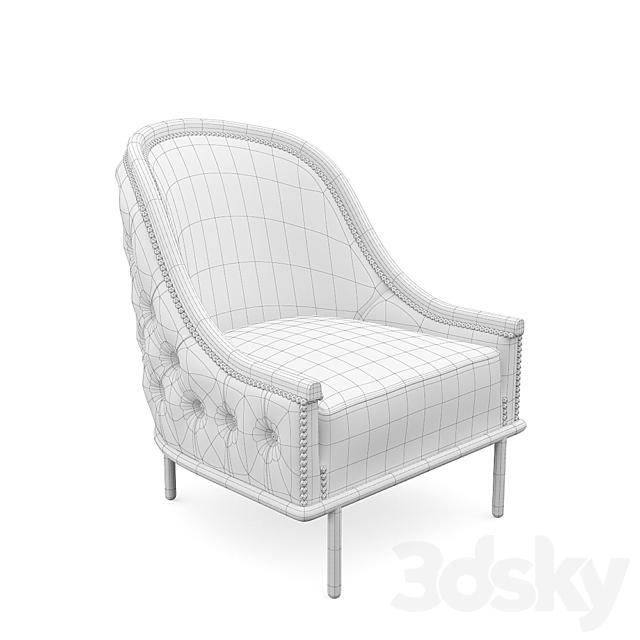 Armchair Bessa Deco 3ds Max - thumbnail 2