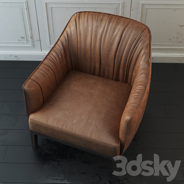 Armchair Blossom Potocco art 840 _ PL 3DS Max Model - thumbnail 2