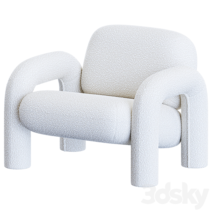 Armchair bobo and lavinia Made 3DS Max Model - thumbnail 2