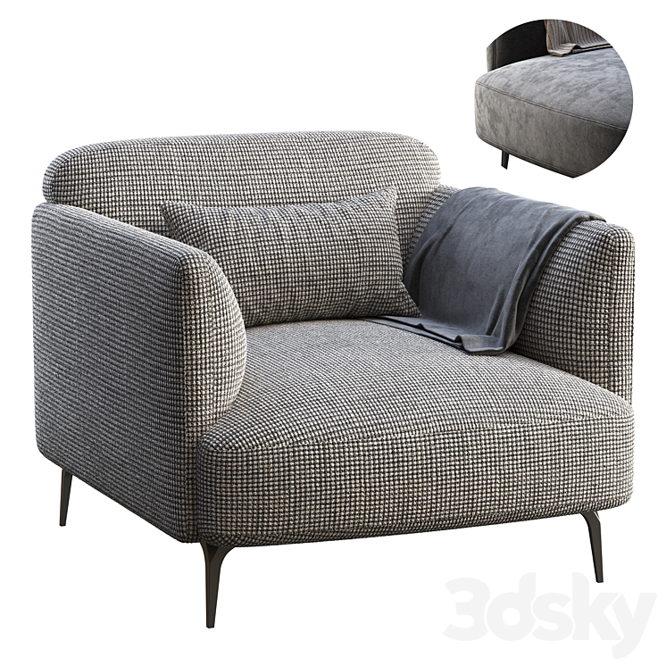 Armchair boconcept modena 3DS Max - thumbnail 1