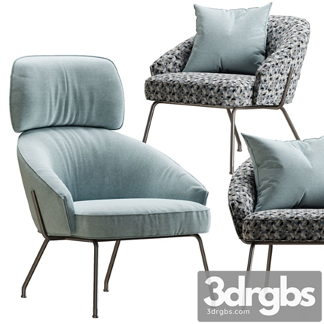 Armchair bonaldo bahia 3dsmax Download - thumbnail 1