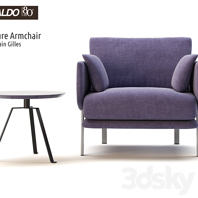 Armchair Bonaldo Structure Armchair and table Bonaldo Tie 3ds Max - thumbnail 2