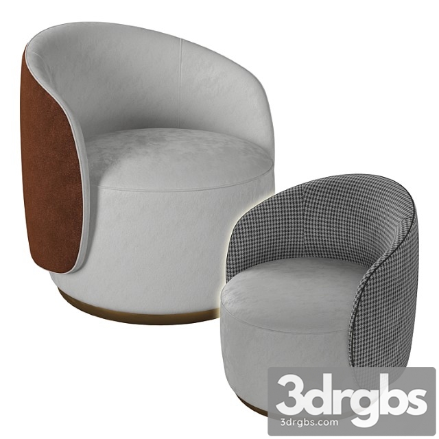 Armchair bordeaux 3dsmax Download - thumbnail 1