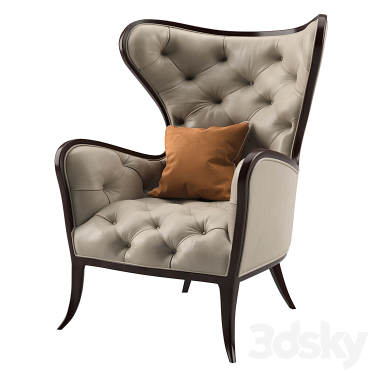 Armchair Brera 3DS Max Model - thumbnail 1