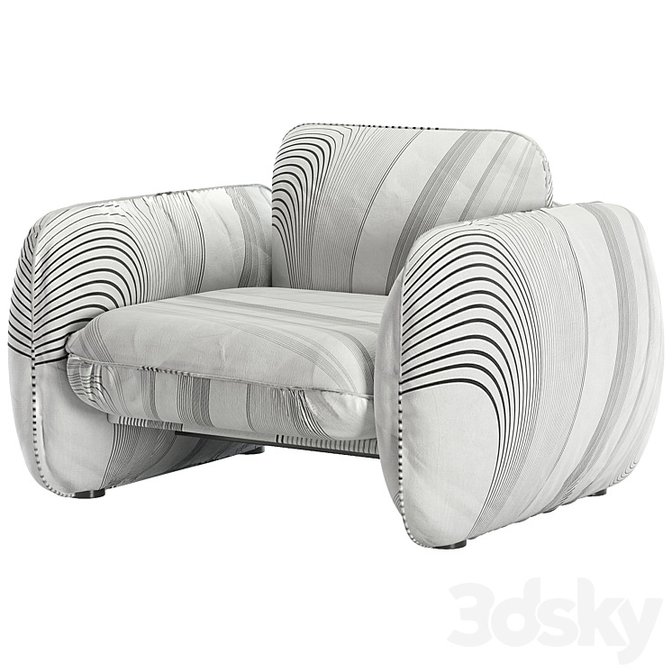 Armchair BRIGITTE Baxter 3DS Max Model - thumbnail 1