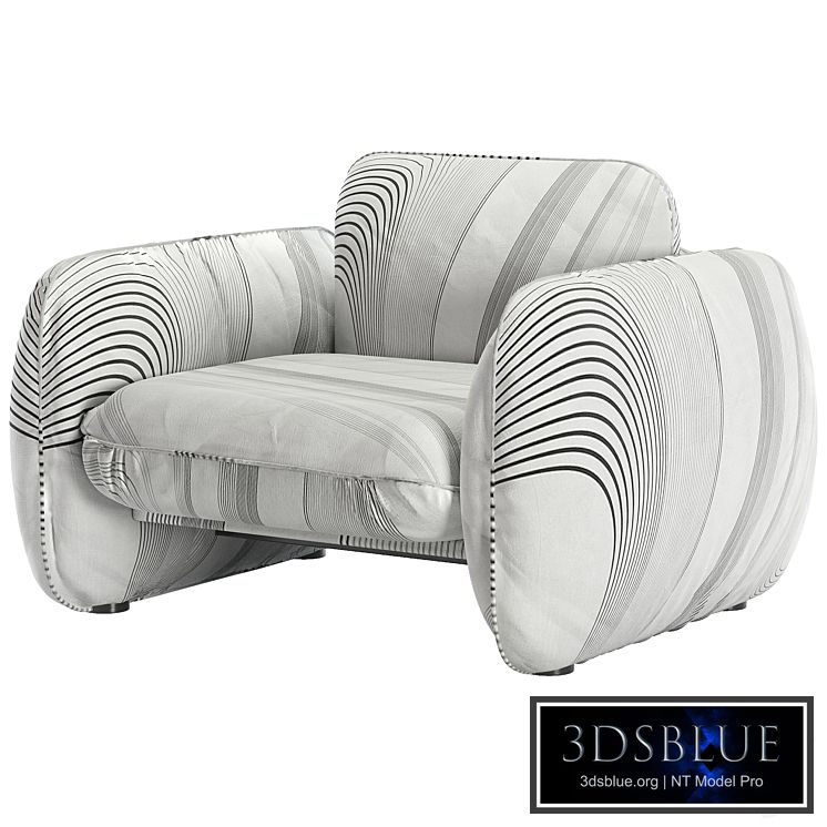 Armchair BRIGITTE Baxter 3DS Max - thumbnail 3