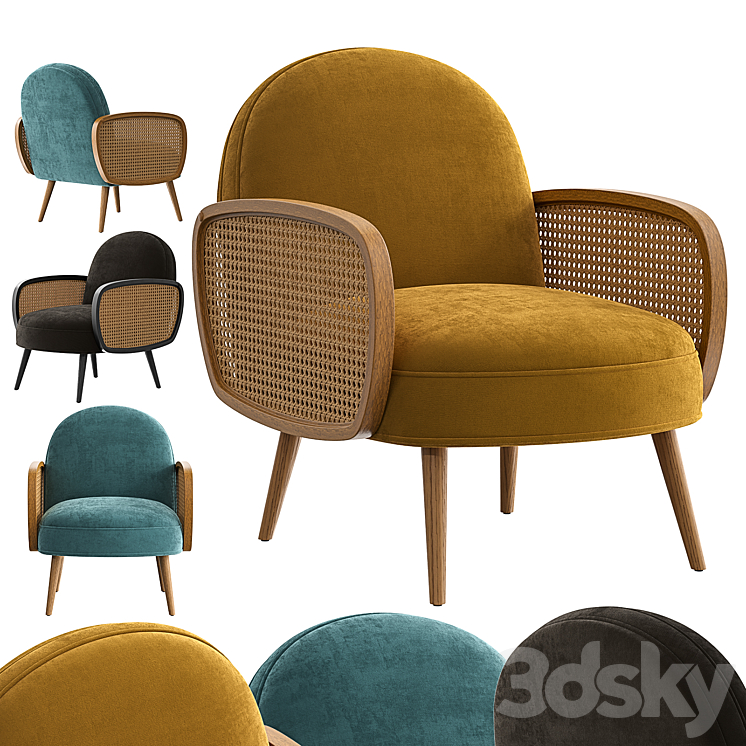 Armchair Buisseau 3DS Max - thumbnail 1