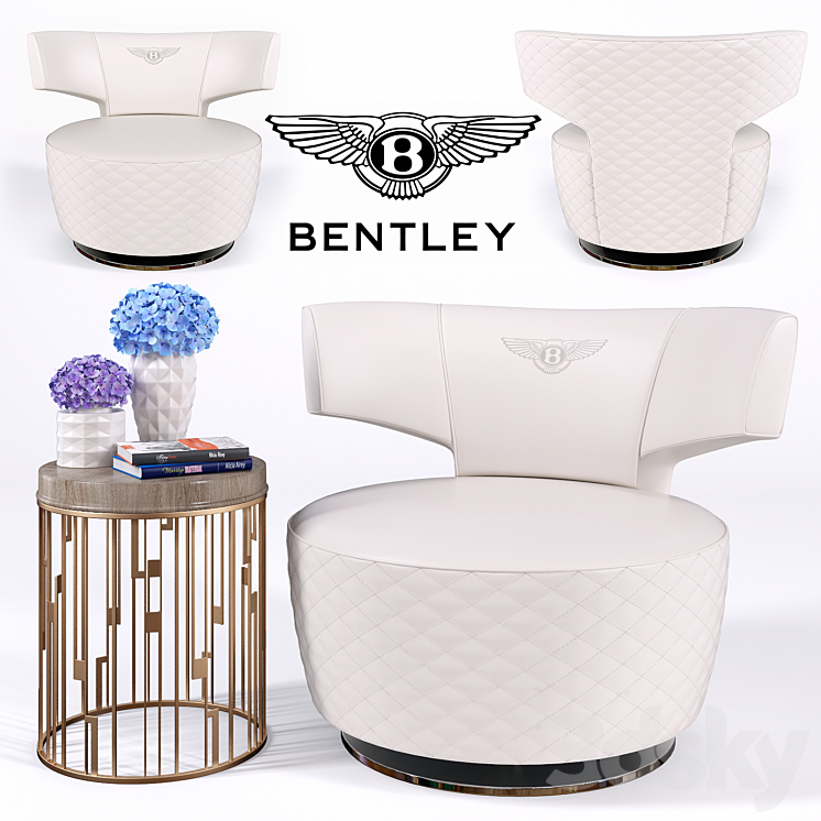 Armchair BULL ARMCHAIR (Bentley Home) 3DS Max Model - thumbnail 1