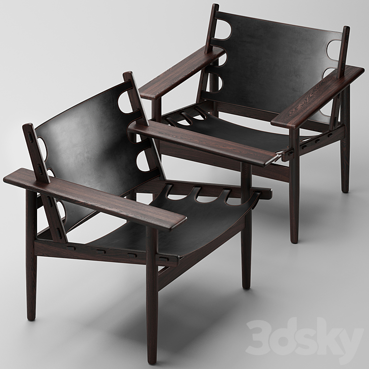 Armchair by Erling Jessen for Soren Horn 3DS Max Model - thumbnail 1