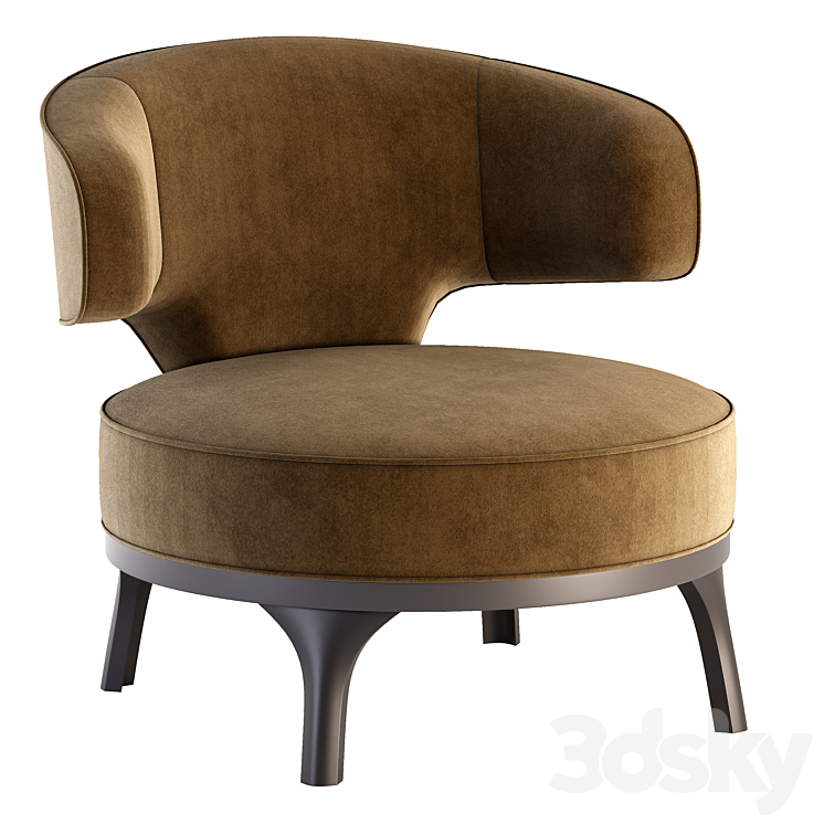 Armchair by martinez cardona 3DS Max Model - thumbnail 1