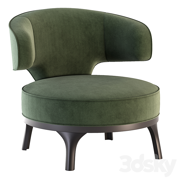 Armchair by martinez cardona 3DS Max Model - thumbnail 2