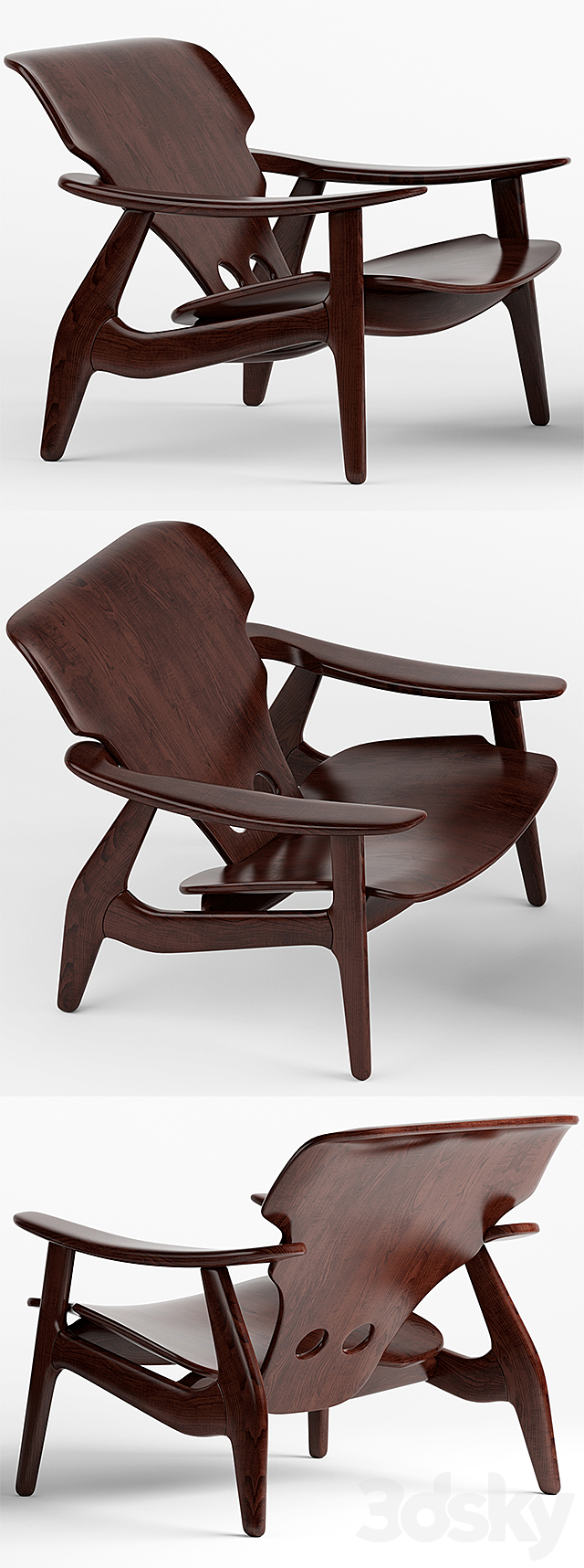 Armchair cadeira diz sergio rodrigues 3DS Max Model - thumbnail 2