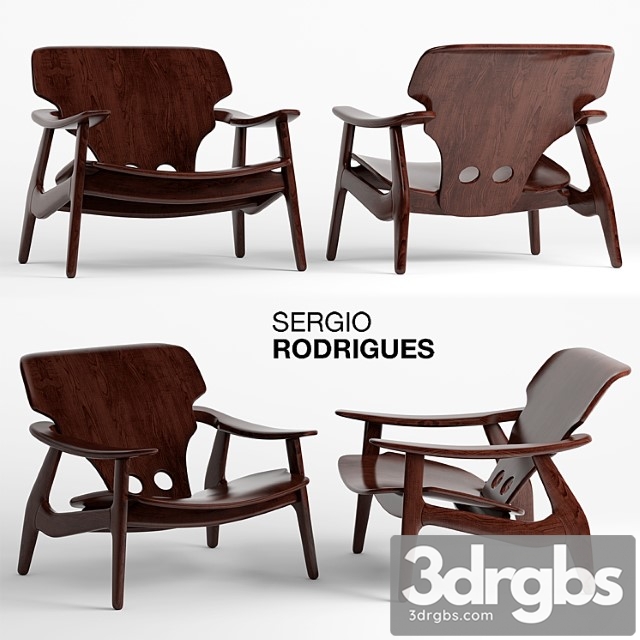 Armchair cadeira diz sergio rodrigues 3dsmax Download - thumbnail 1