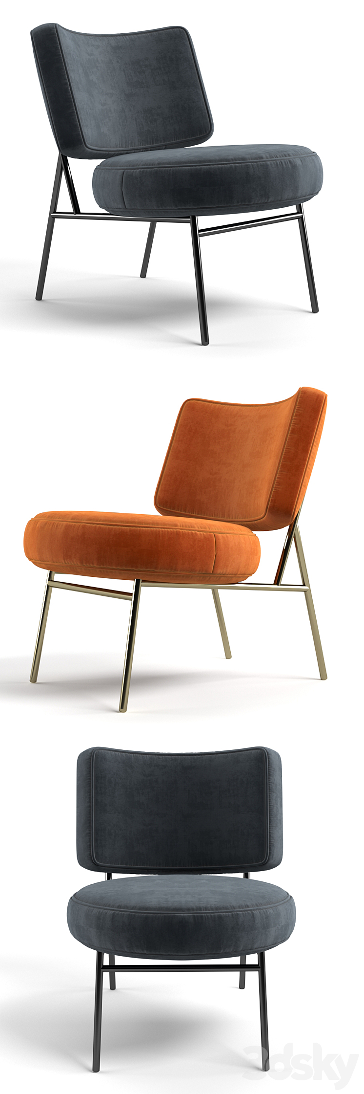 Armchair Calligaris Coco 3DS Max - thumbnail 2