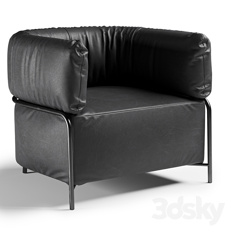 Armchair Calligaris Qaudrotta 3DS Max - thumbnail 1