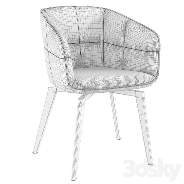 Armchair Callisto 3DS Max Model - thumbnail 2