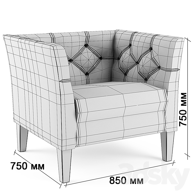 Armchair Capito “MANON” _ ARMCHAIR Capito MANON 3ds Max - thumbnail 2