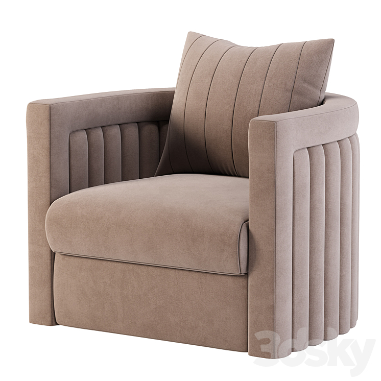 Armchair Casa Magna DRUMMOND 3DS Max Model - thumbnail 2