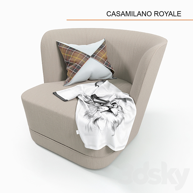 Armchair Casamilano Royale 3DSMax File - thumbnail 1