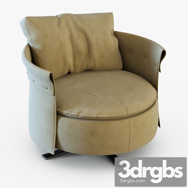 Armchair Charme Longhi 3dsmax Download - thumbnail 1