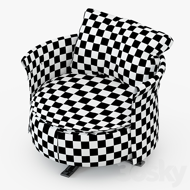 Armchair Charme-longhi 3DSMax File - thumbnail 2