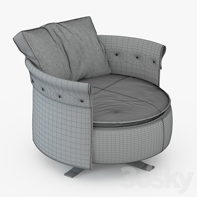 Armchair Charme-longhi 3DSMax File - thumbnail 3