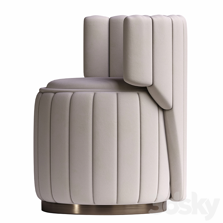 Armchair classic 3DS Max Model - thumbnail 1