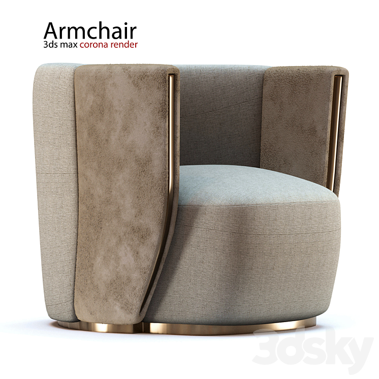 Armchair Classic 3DS Max - thumbnail 1