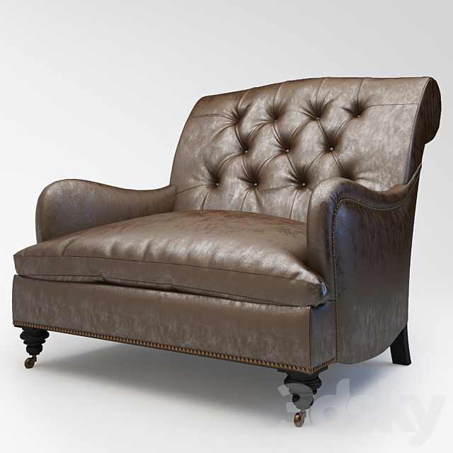 Armchair Club Caledonian Eichholtz 3ds Max - thumbnail 1