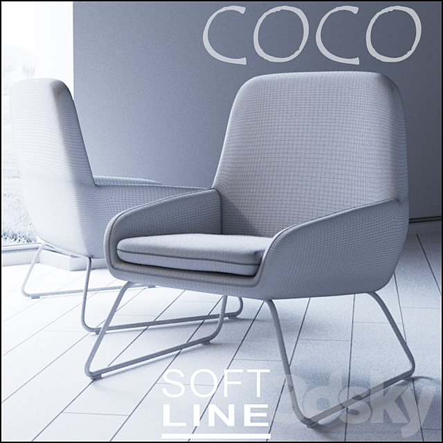 Armchair COCO 3DSMax File - thumbnail 3