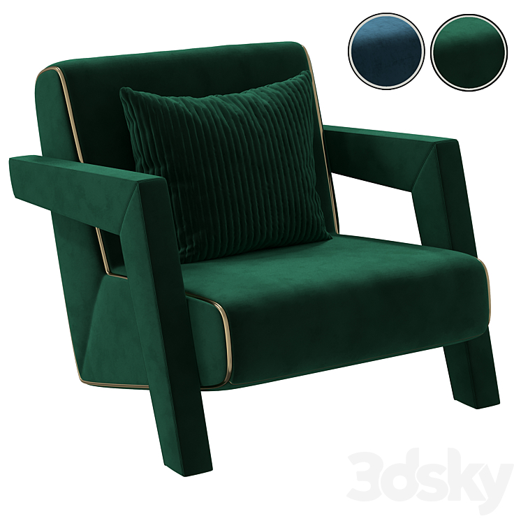 Armchair Con S32 3DS Max - thumbnail 1