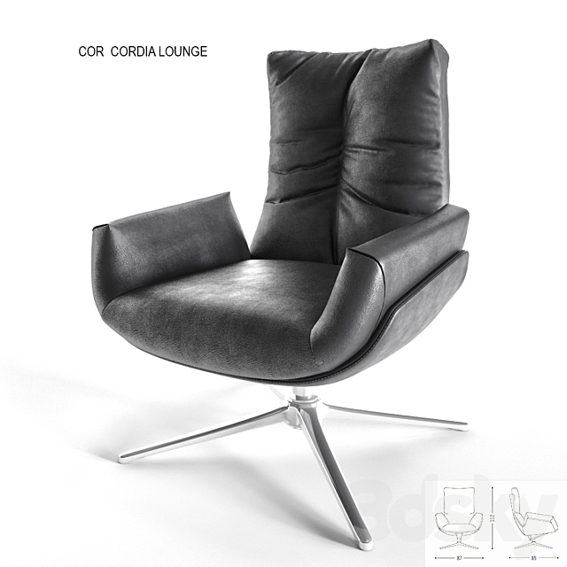 armchair COR Cordia Lounge 3ds Max - thumbnail 1