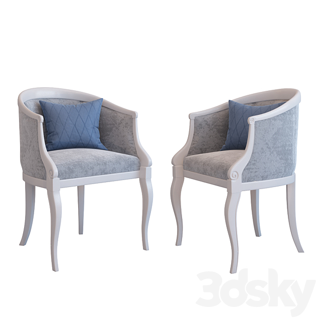 Armchair Corte Zari Clara 3DS Max Model - thumbnail 1