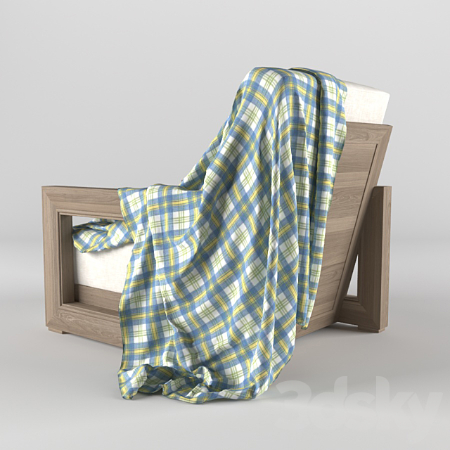 Armchair Costa Lounge Chair 3ds Max - thumbnail 2