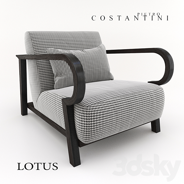 Armchair Costantini Pietro Lotus 3ds Max - thumbnail 1