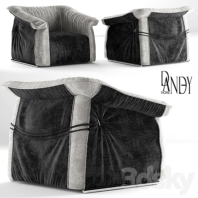 Armchair dandy home Limousine 3DS Max Model - thumbnail 2