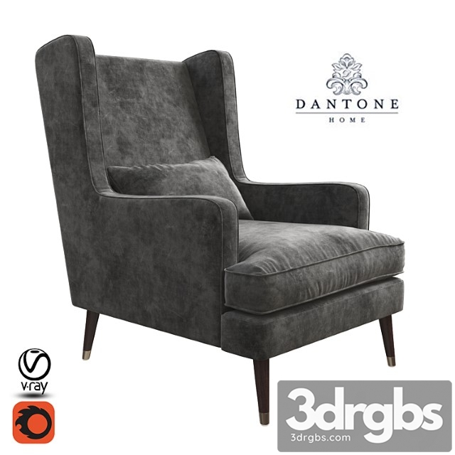 Armchair dantone malta 3dsmax Download - thumbnail 1